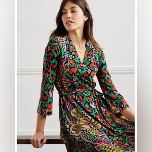 Boden Multicolor Floral Midi Dress